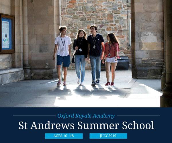 St Andrews Summer School, 16-18 yrs old, July 2019